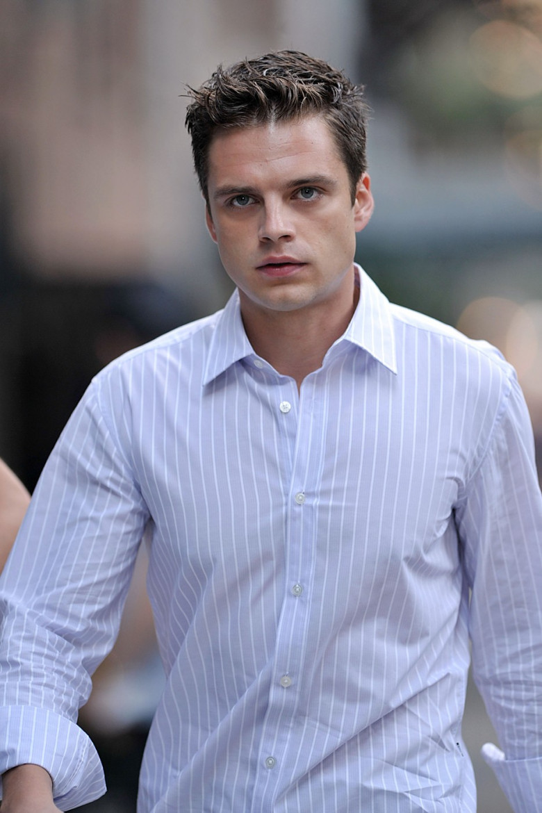 Sebastian Stan spotted on the set of popular TV show "Gossip Girl"