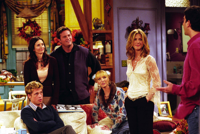 Lisa Kudrow, Jennifer Aniston, Courteney Cox , Matthew Perry, Brad Pitt and David Schwimmer