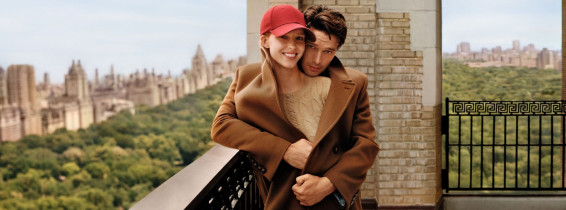 Cosy couple Patrick Schwarzenegger and Abby Champion keep each other warm in Tommy Hilfiger’s Fall 2024 campaign