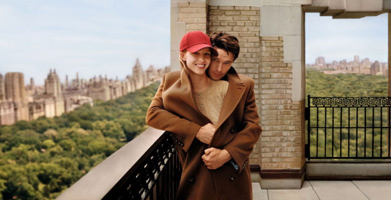 Cosy couple Patrick Schwarzenegger and Abby Champion keep each other warm in Tommy Hilfiger’s Fall 2024 campaign