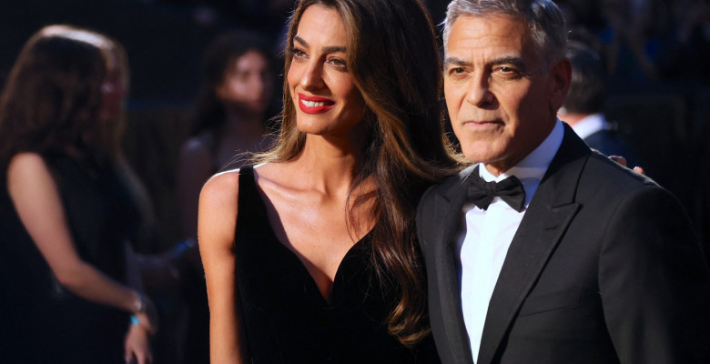 George And Amal Clooney Arriving For The Albie Awards - NYC