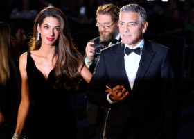 George And Amal Clooney Arriving For The Albie Awards - NYC