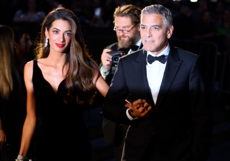 George And Amal Clooney Arriving For The Albie Awards - NYC