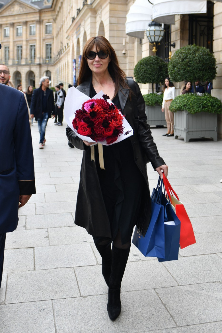 PFW - Monica Bellucci Leaves The Ritz