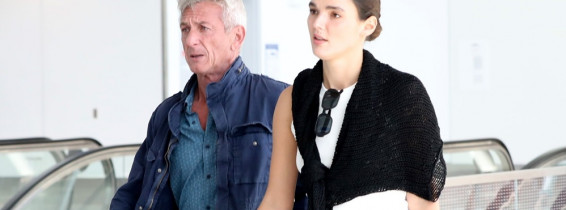 *EXCLUSIVE* Sean Penn and Valeria Nicov arrive together in Los Angeles!