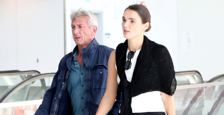 *EXCLUSIVE* Sean Penn and Valeria Nicov arrive together in Los Angeles!