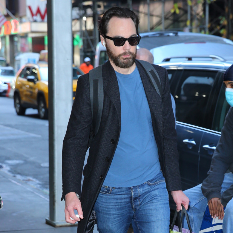 Jim Parsons Arrives For His Matinee Performance Of 'Our Town' In New York City - 30 Oct 2024