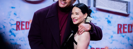 Berlin, Germany. 03rd Nov, 2024. Dwayne Johnson, actor, and Lucy Liu, actress, come to the UCI Luxe cinema for the world premiere of the film 