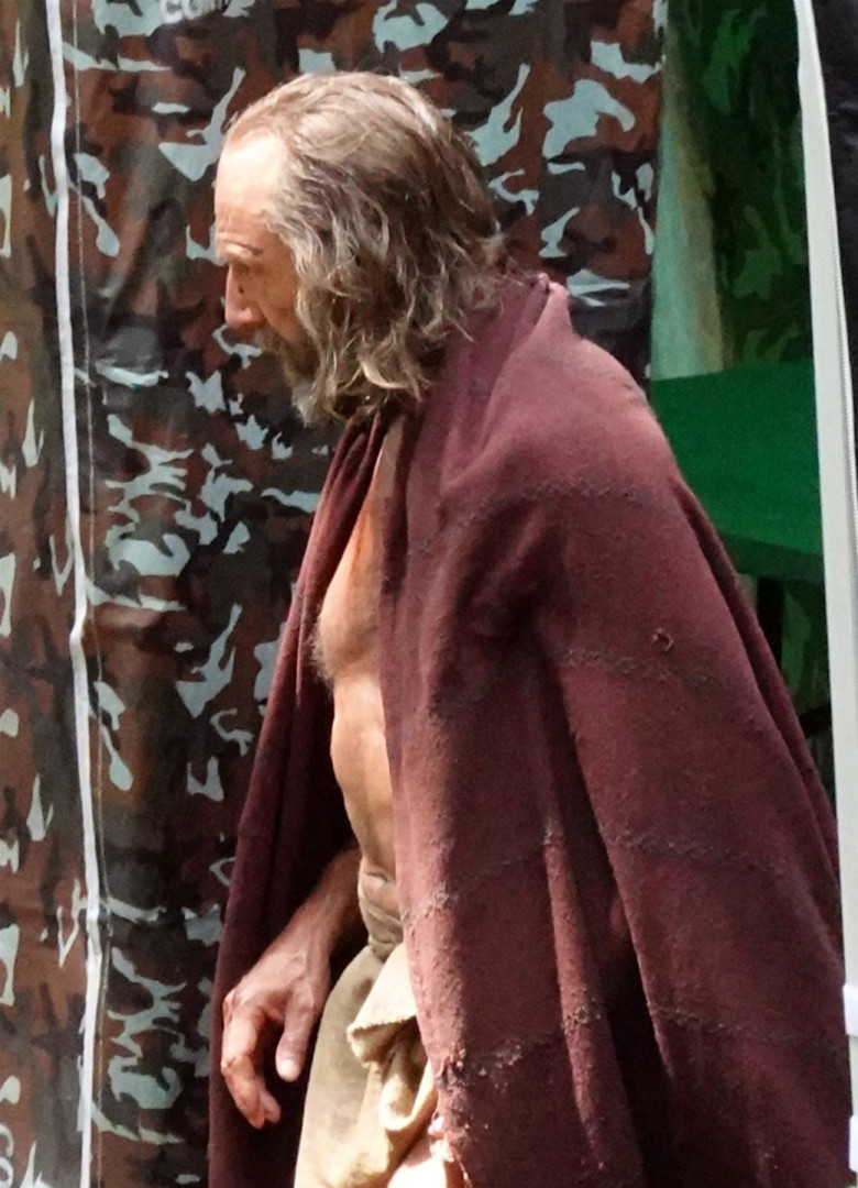 English actor Ralph Fiennes is pictured on the set of the movie "The Return" shot in the Necropoli della Banditaccia in Cerveteri.*PICTURES TAKEN ON 12/06/2023*