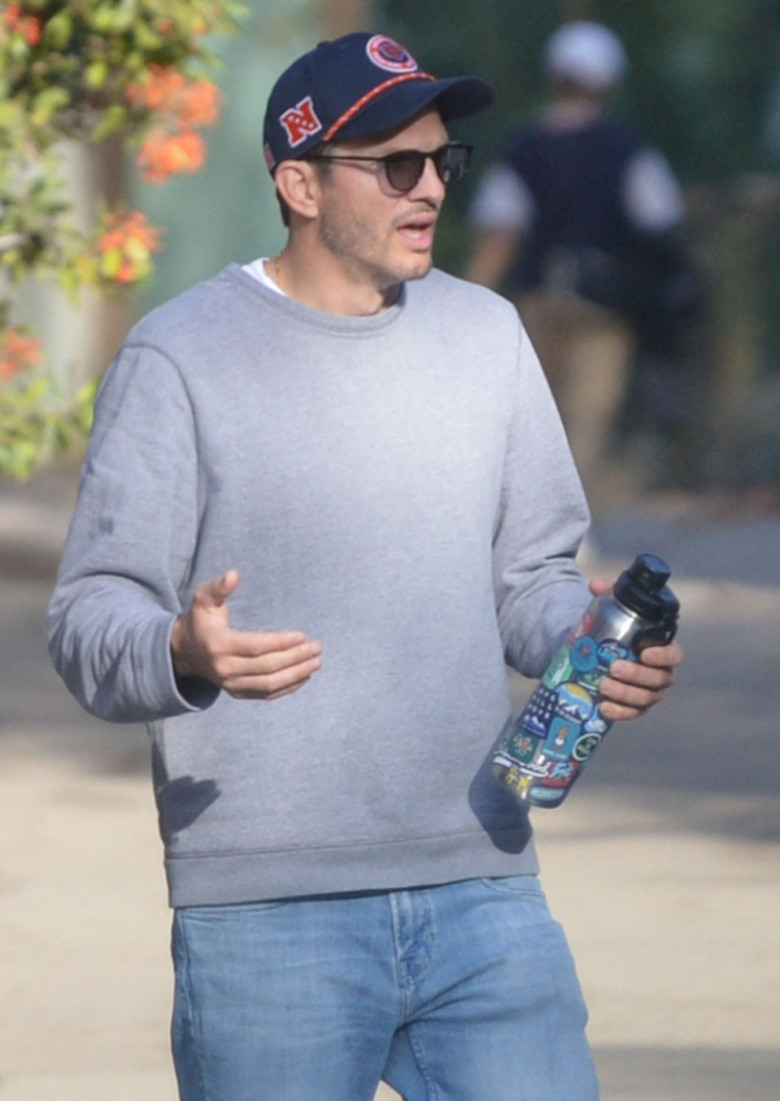 EXCLUSIVE: Ashton Kutcher looks downcast during a hike with a pal as divorce rumors swirl amid Diddy's sex trafficking case.