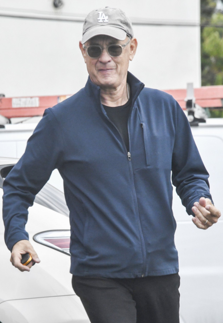 EXCLUSIVE: Tom Hanks Spotted On Grandparent Duty With Granddaughter Michaiah In Brentwood, California - 25 Nov 2024