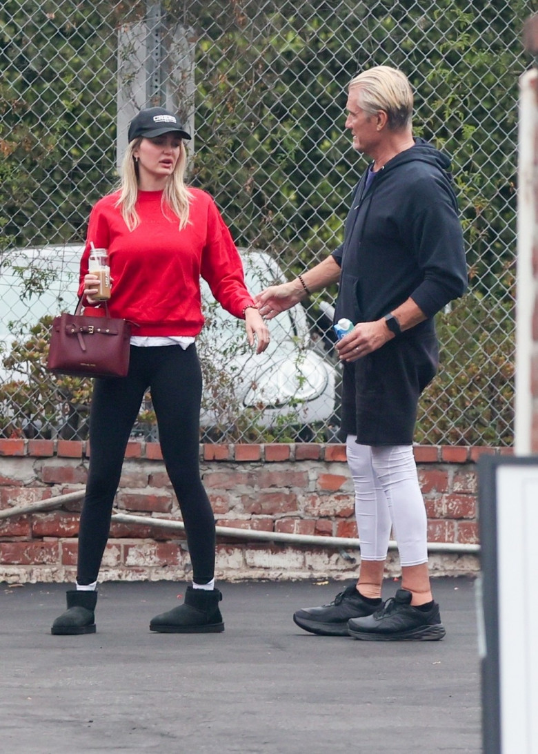 *EXCLUSIVE* Dolph Lundgren and wife Emma Krokdal seen in Beverly Hills after he is declared Cancer Free