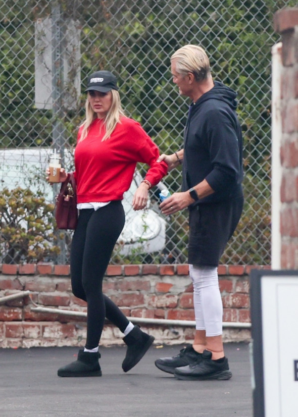 *EXCLUSIVE* Dolph Lundgren and wife Emma Krokdal seen in Beverly Hills after he is declared Cancer Free