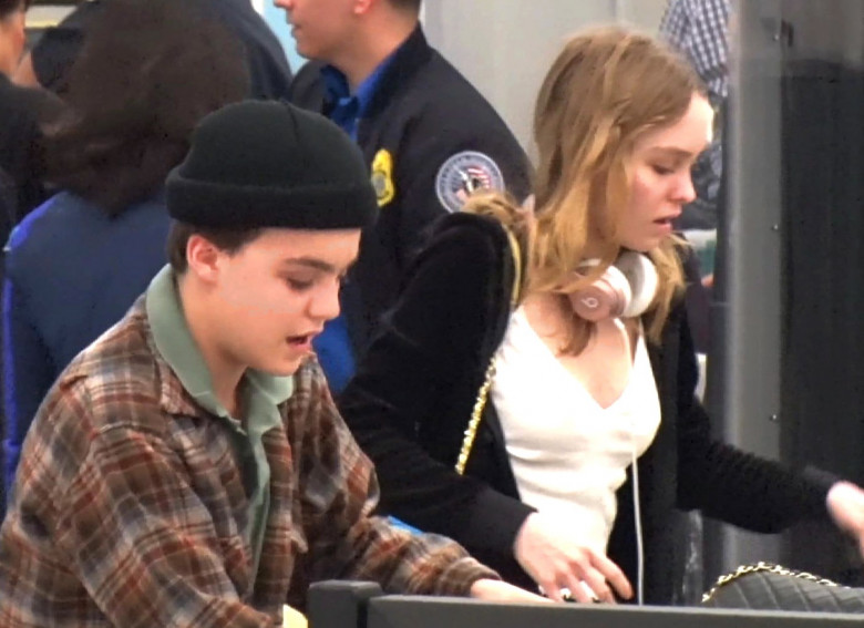 Jack And Lily Rose Depp Catch A Flight Out Of Town