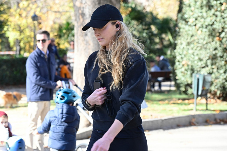 Amber Heard is glowing as she's seen out and about in Madrid for the first time since announcing her pregnancy