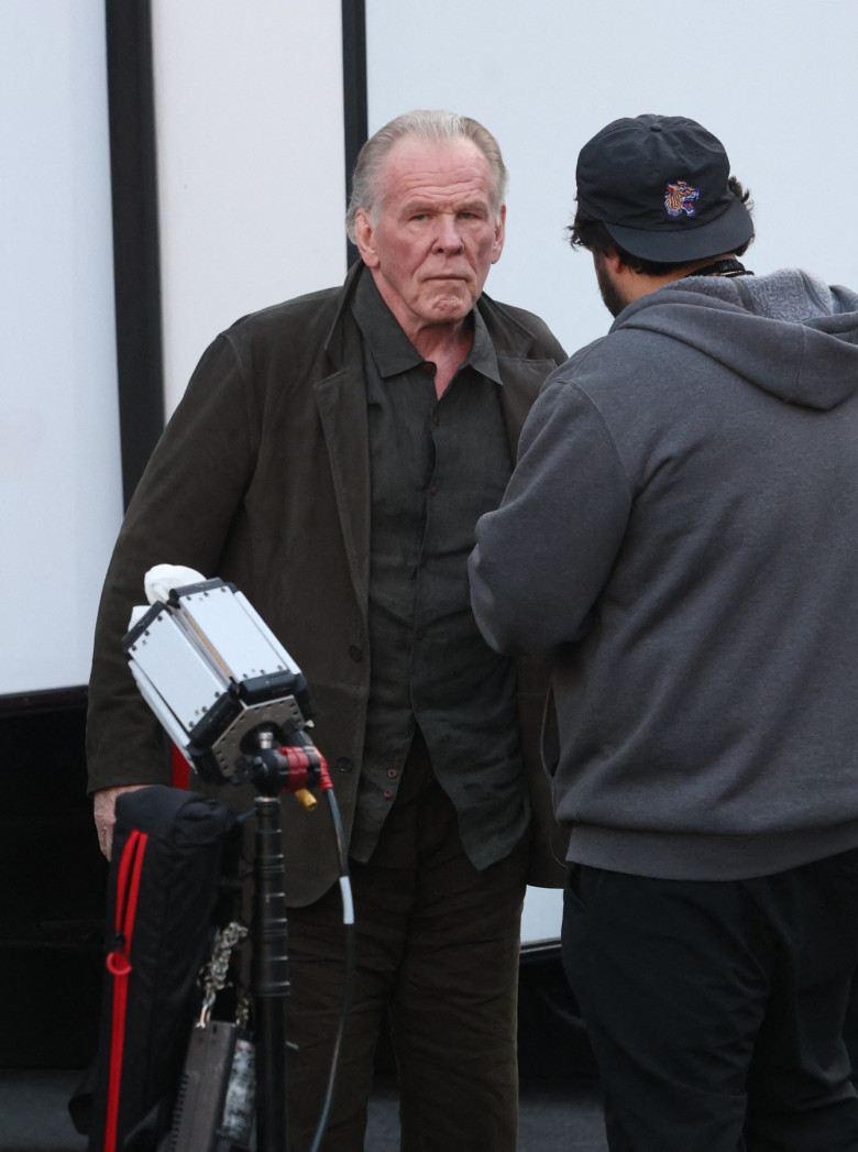 EXCLUSIVE: Nick Nolte 83,  joins Chris Hemsworth on the film set of Crime 101 for what is his first appearance in the movie