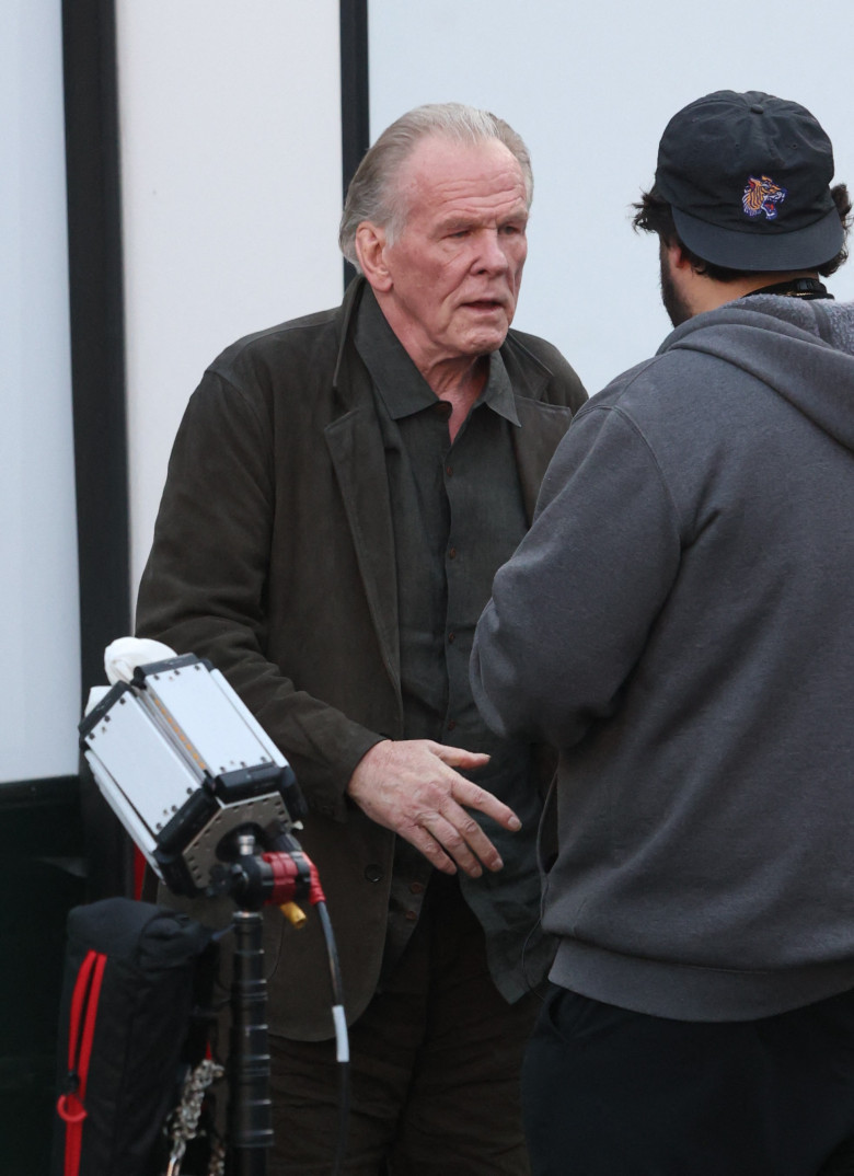 EXCLUSIVE: Nick Nolte 83,  joins Chris Hemsworth on the film set of Crime 101 for what is his first appearance in the movie