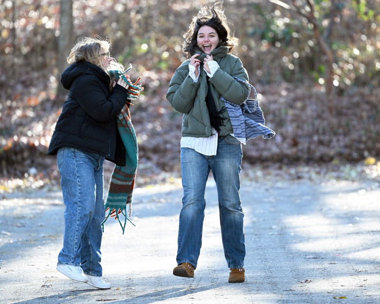 EXCLUSIVE Jumping For Joy! Suri Cruise Puts Her Breakup Behind Her On A Visit To The Farmers Market In New York