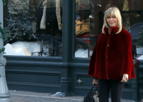 Goldie Hawn and Kurt Russell are seen out for a walk in Aspen