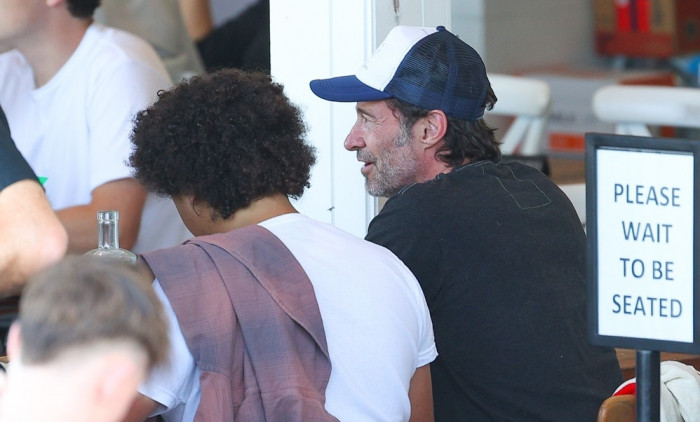 *EXCLUSIVE* Hugh Jackman is spotted in Bondi engaged in an intense and lengthy telephone conversation