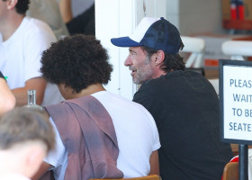 *EXCLUSIVE* Hugh Jackman is spotted in Bondi engaged in an intense and lengthy telephone conversation