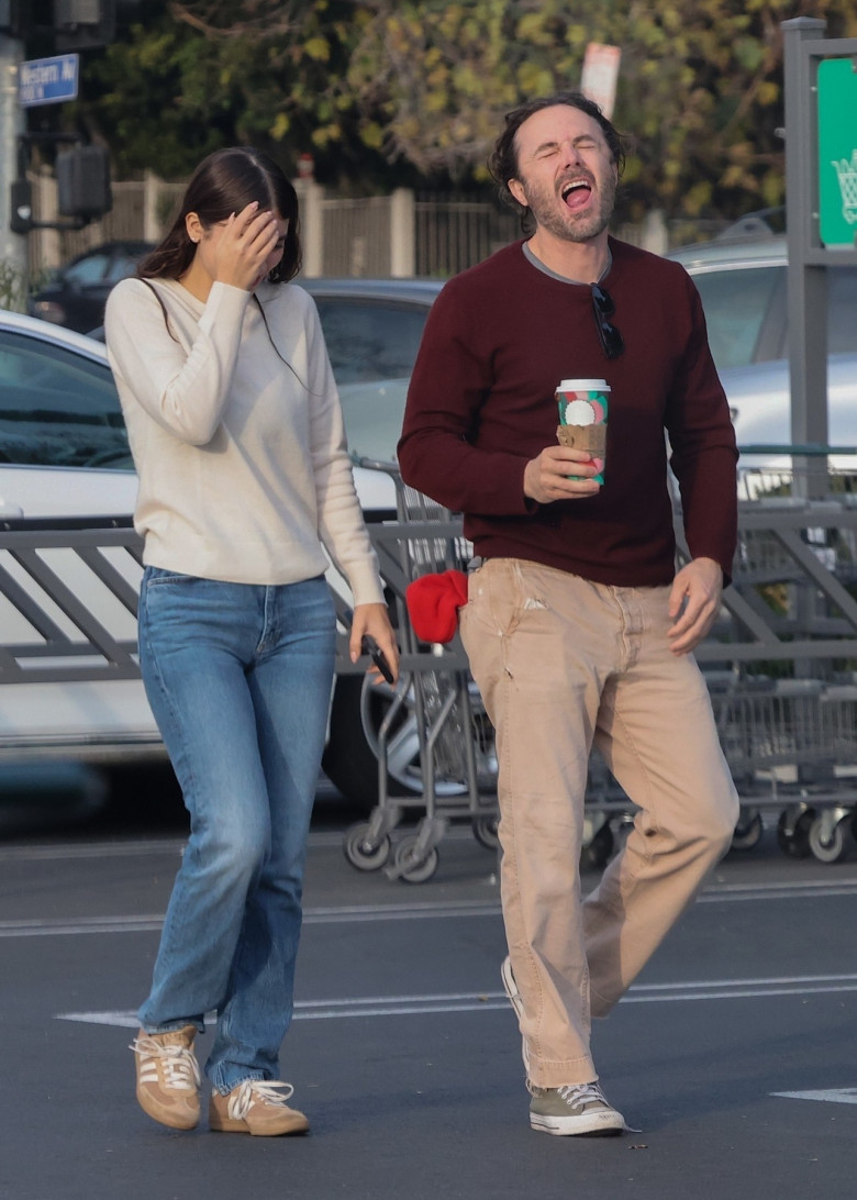 *EXCLUSIVE* Casey Affleck and Caylee Cowan share laughs during grocery run in LA