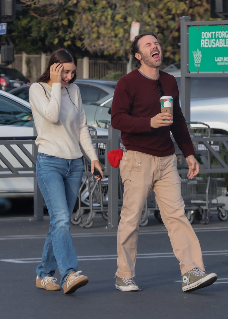 *EXCLUSIVE* Casey Affleck and Caylee Cowan share laughs during grocery run in LA