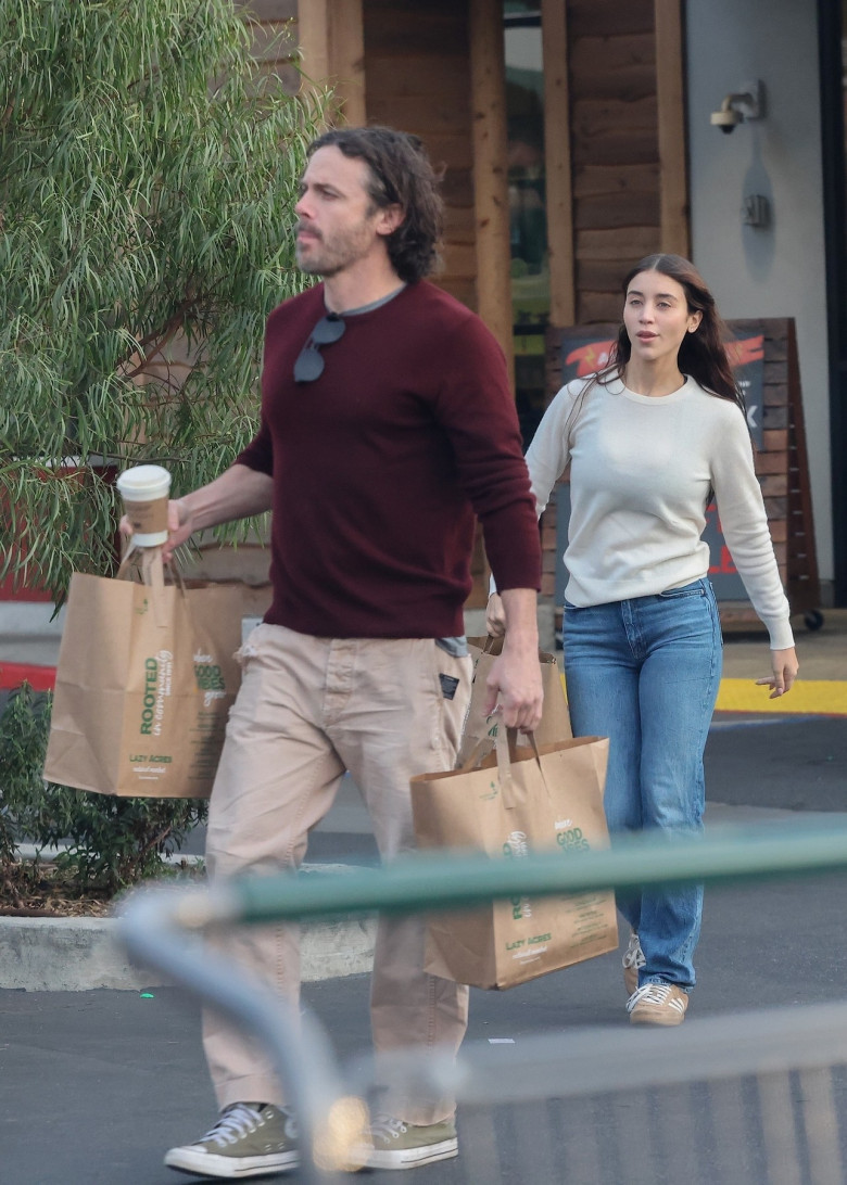 *EXCLUSIVE* Casey Affleck and Caylee Cowan share laughs during grocery run in LA