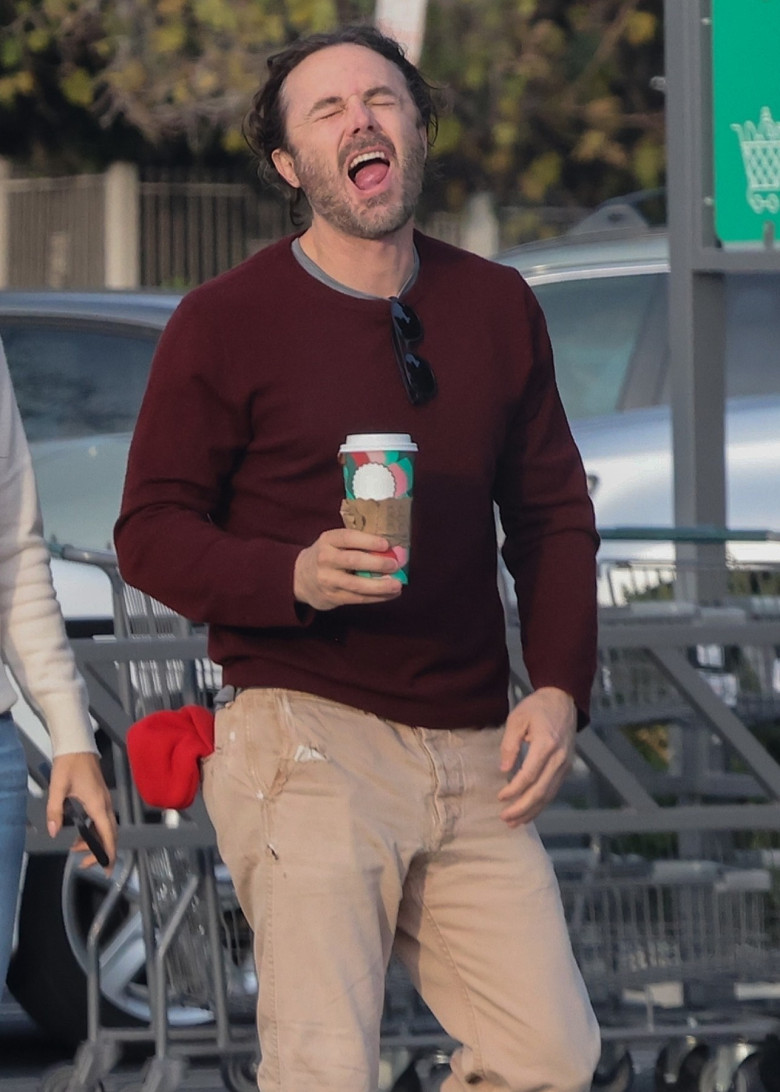 *EXCLUSIVE* Casey Affleck and Caylee Cowan share laughs during grocery run in LA