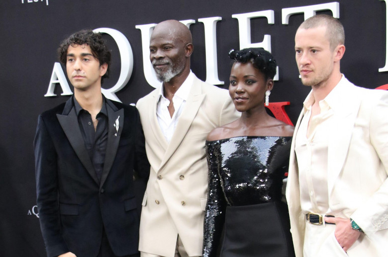 Alex Wolff, Djimon Hounsou, Lupita Nyong'o și Joseph Quinn, la premiera "A Quiet Place: Day One"  /