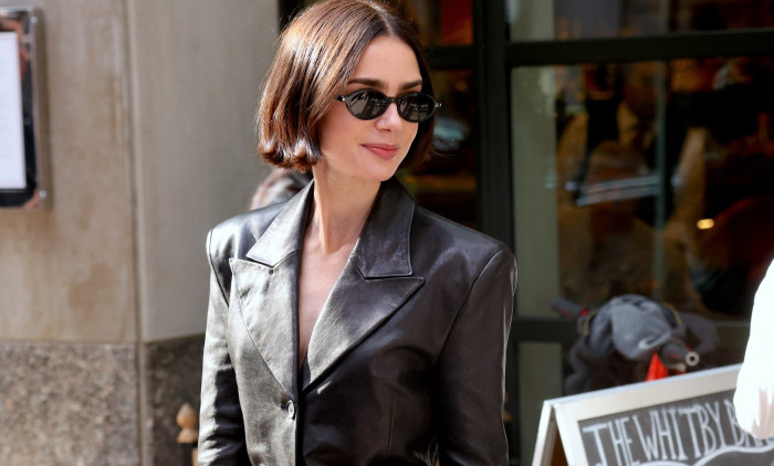 Lily Collins Leaves Her Hotel - NYC