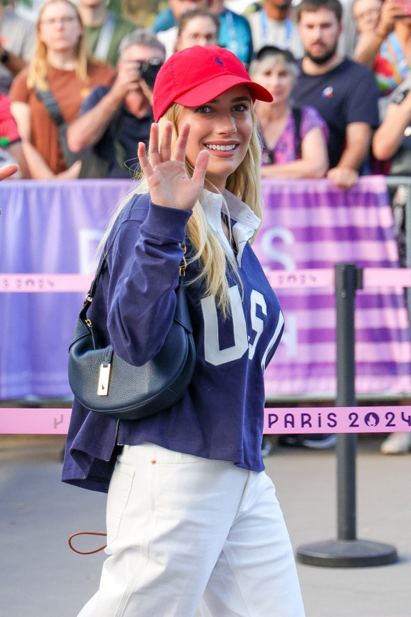Emma Roberts Arrives In Style At USA Vs. Serbia Basketball Semifinal At Paris 2024 Olympics - 8 Aug 2024