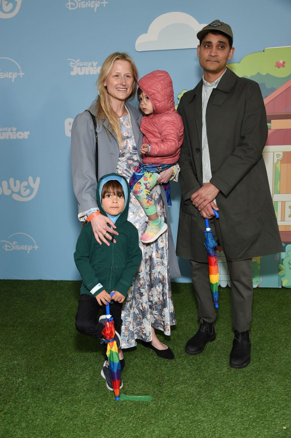 Burbank, USA. 13th Apr, 2024. Mamie Gummer and Mehar Sethi arriving at the Bluey ‘The Sign' premiere party held at Walt Disney Studios on April 13, 2024 in Burbank, Ca. © Lisa OConnor/AFF-USA.com Credit: AFF/Alamy Live News