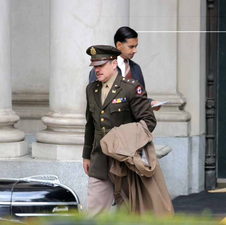 Matt Damon and Cillian Murphy are Spotted on the Set of Oppenheimer in Los Angeles.