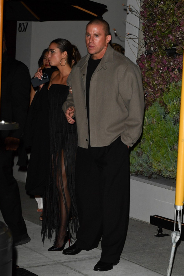 Channing Tatum and Inka Williams depart CAA pre-Oscar party in Los Angeles