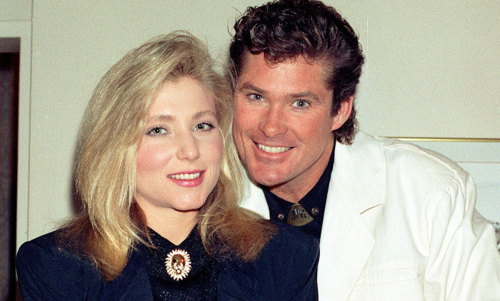 David Hasselhoff and his wife Pamela Bach, 1989