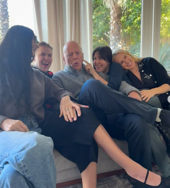 demi moore, bruce willis si fetele lor