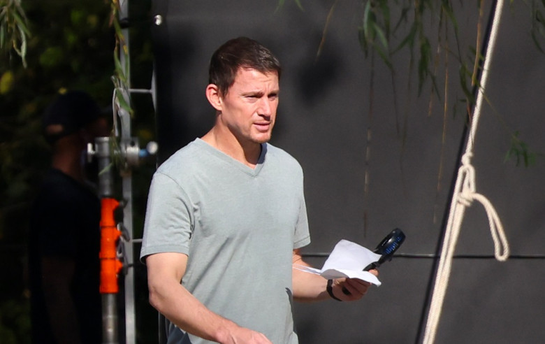 EXCLUSIVE: Channing Tatum and Kirsten Dunst are Spotted on the Roofman Set in Charlotte, North Carolina.