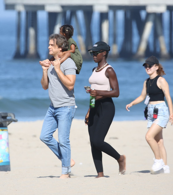 EXCLUSIVE: Joshua Jackson Gets a Visit on the Fatal Attraction Set From Jodie Turner-Smith in Los Angeles.
