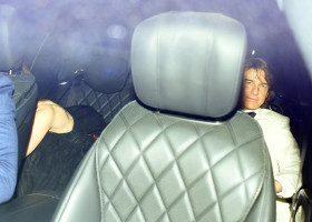 Tom Cruise and Ana De Armas seen trying their best to hide as they are seen arriving and leaving David Beckham 50th Birthday Party Together.