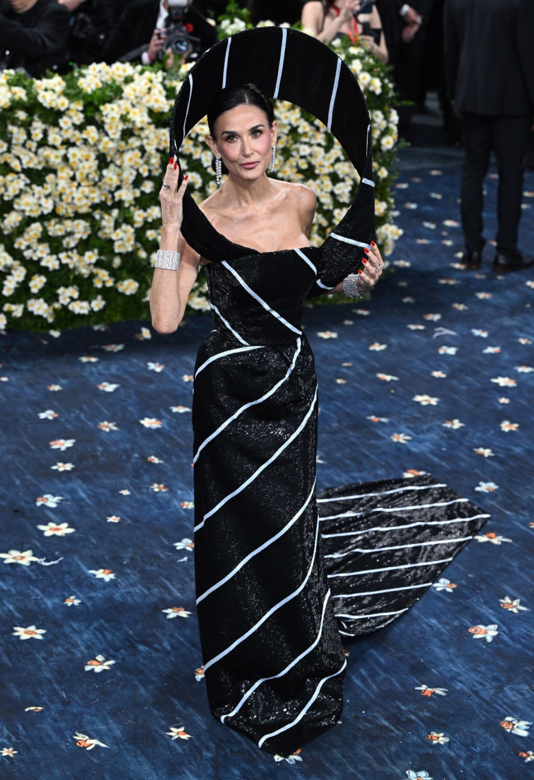 New York, USA. May 5th, 2025. Demi Moore at the 2025 Costume Institute Benefit Gala celebrating the opening of the exhibition Superfine, Tailoring Black Style. Held at The Metropolitan Museum of Art. Credit: Doug Peters/EMPICS/Alamy Live News