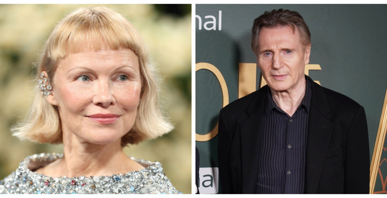 Pamela Anderson și Liam Neeson