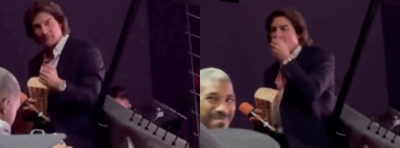 Cum mănâncă Tom Cruise floricelele de porumb/ Foto: captură video