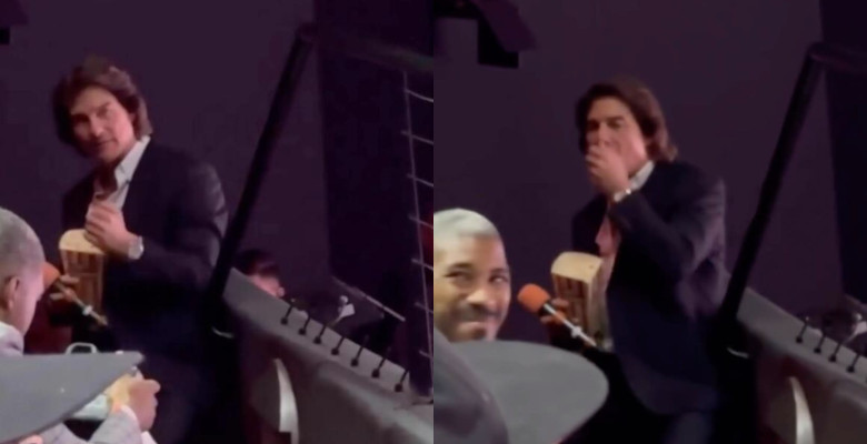 Cum mănâncă Tom Cruise floricelele de porumb/ Foto: captură video