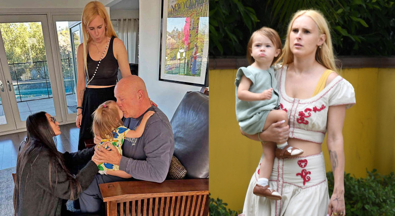 bruce willis si demi moore alaturi de fiica lor cea mare si nepotica lor