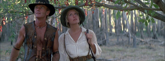 Paul Hogan și Linda Kozlowski în Crocodile Dundee