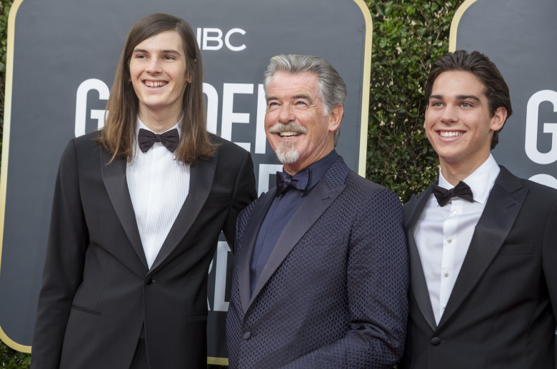 Pierce Brosnan și fiii săi, Dylan și Paris