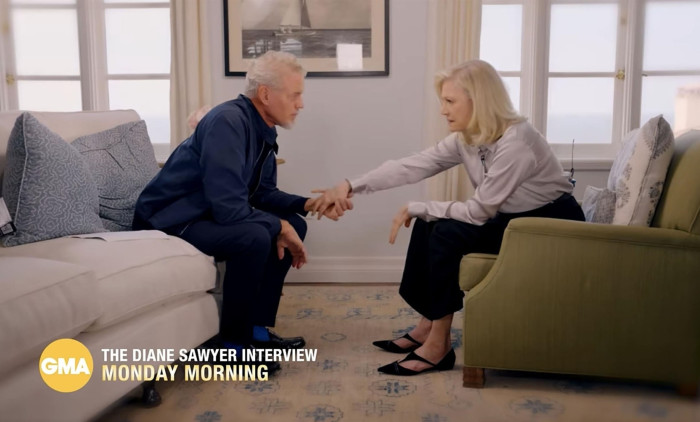 Eric Dane chokes back tears over ALS diagnosis as he sits down with Diane Sawyer for Good Morning America interview
