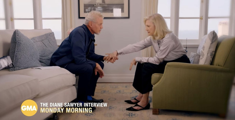 Eric Dane chokes back tears over ALS diagnosis as he sits down with Diane Sawyer for Good Morning America interview