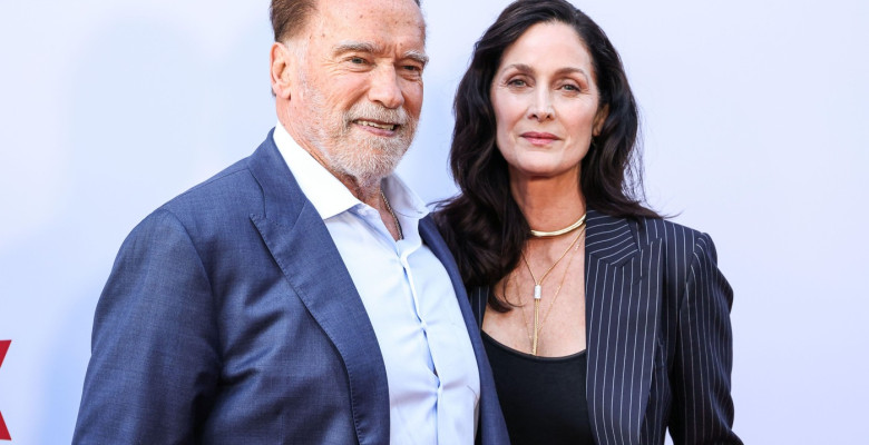 HOLLYWOOD, LOS ANGELES, CALIFORNIA, USA - JUNE 11: Austrian and American actor, former Governor of California, businessman, former politician, and former professional bodybuilder Arnold Schwarzenegger and Canadian-American actress and producer Carrie-Anne